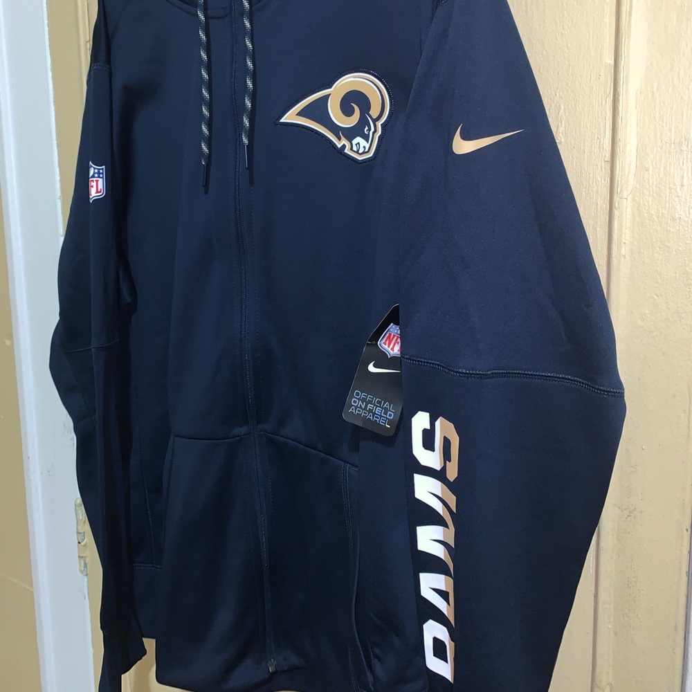 Rams NFL Nike dri fit full zip sweater
